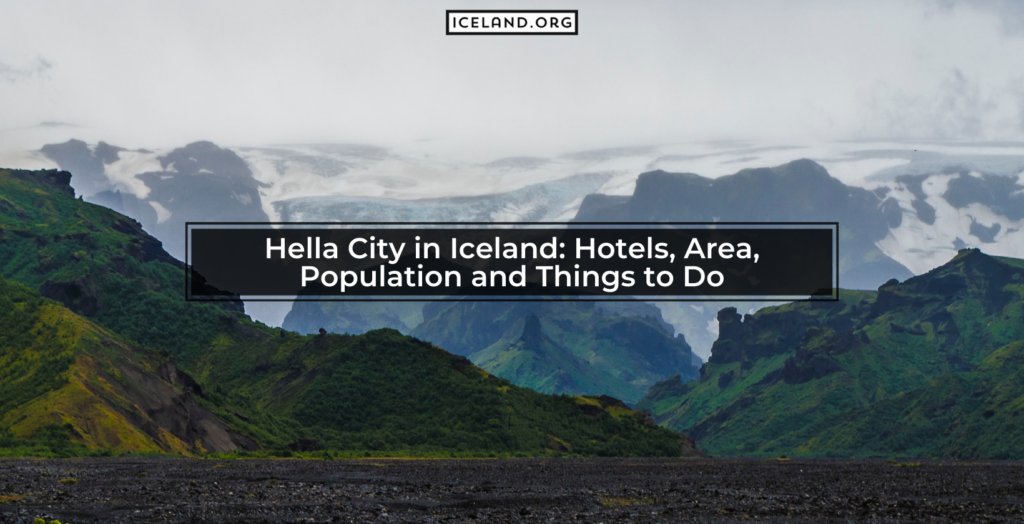 Hella City in Iceland